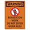 Signmission Safety Sign, OSHA WARNING, 10" Height, Renovation Work Do, Portrait, D-V-13497 OS-WS-D-710-V-13497 - alternate 1
